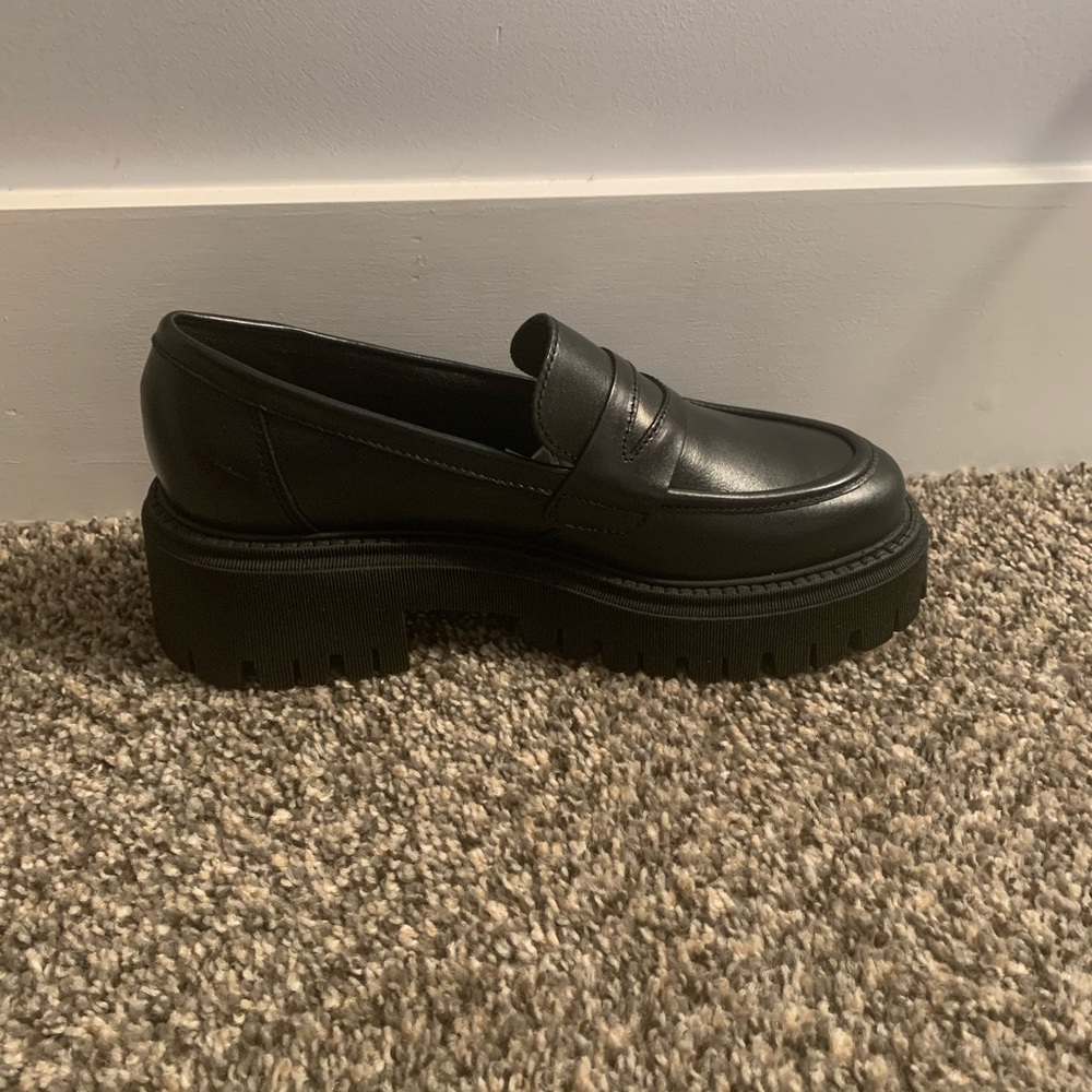 Leather Chunky Penny Loafers SOLD OUT STOCK - Picture 5 of 8